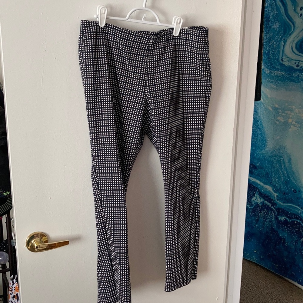 Black and white dress pants